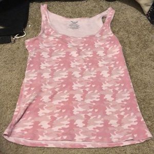 Faded Glory 2XL pink camo tank top